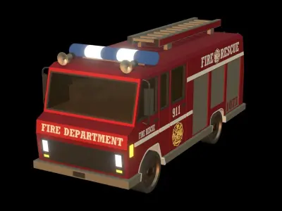 Cartoon cars 3D model