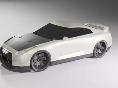 r35 model in white color 3D model