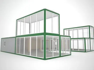 Auto showroom modular 3D model