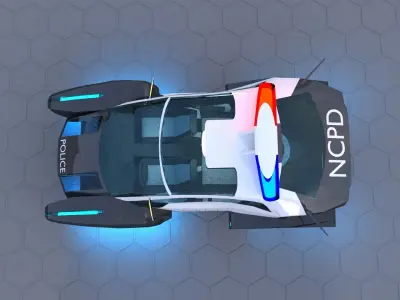 Police hover car 3D model