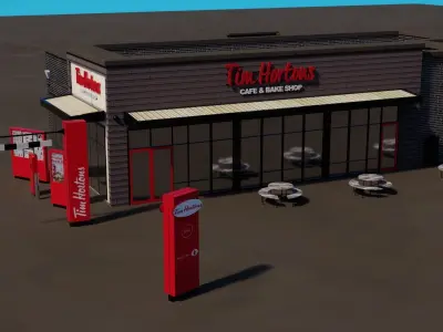 Tim Hortons Cafe and Bake Shop - UK Free low-poly 3D model