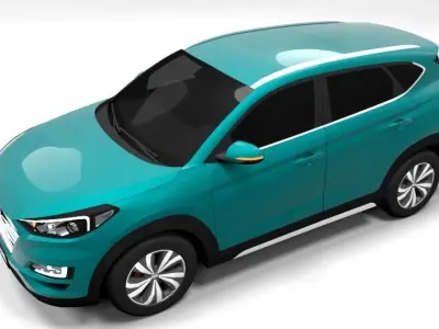 HYUNDAI TUCSON 2019 LOWPOLY Low-poly 3D model