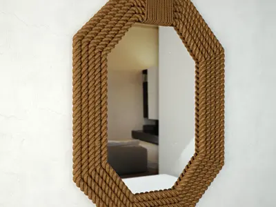 Rope Wall Mirror 3D model