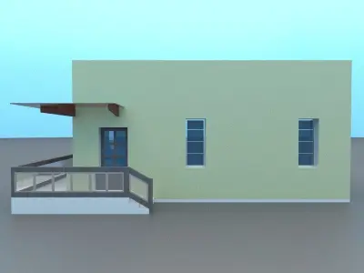 Precasted Modern house design with interior 3D model