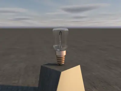 E14 format light bulb Low-poly 3D model