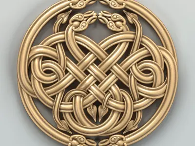 Carved decor central 031 Celtic 3D model