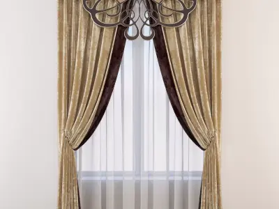 Set 33 Curtains 3D model