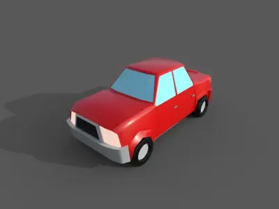 Little Car Free low-poly 3D model