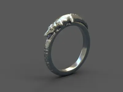 High-Quality 3D Ring Model Low-poly 3D model 5