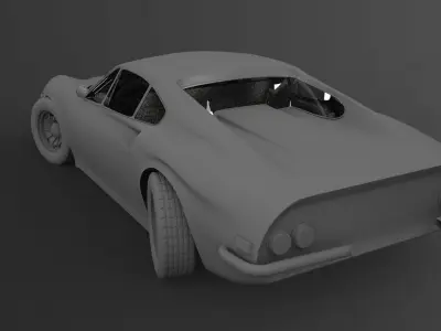 ferrari-dino-246gt-1969 sports car 3D model