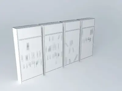 Wooden Bookcase Free 3D model