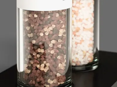 Decor Salt holder and salt Set 92 3D model