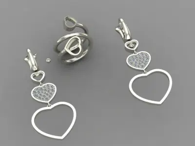 CHOPARD HAPPY HEARTS COMPLECT 3D print model