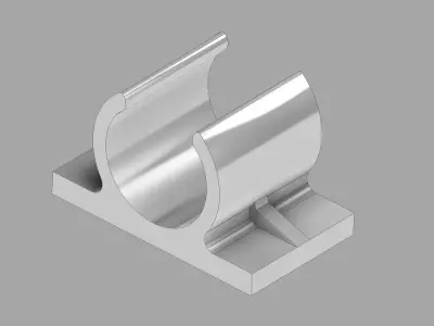 U-CLIP stainless steel bracket 3D print model