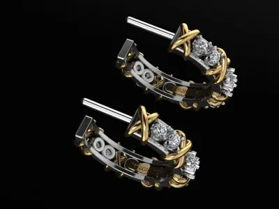 Earrings Tiffany  3D print model
