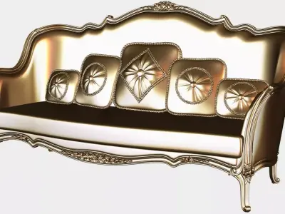 Carved canape for cnc 13 3D model