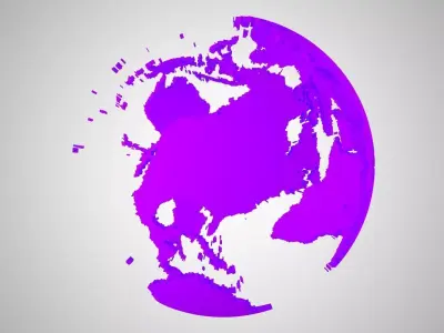 Globe Shell Purpal 3D model