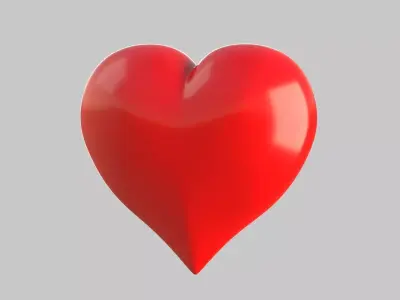 Heart icon v 25 3D model