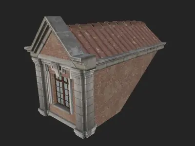 Near Roof Deco Low-poly 3D model