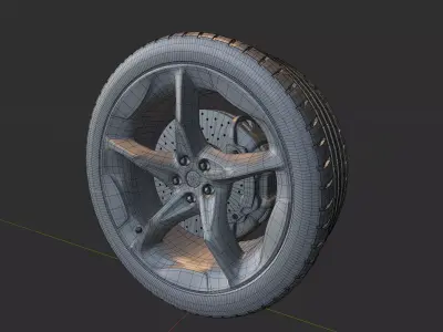 Ferrari Purosangue Wheel 3D model