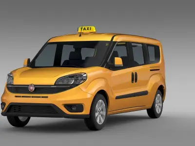 Fiat Doblo Maxi Taxi 152 2017 3D model