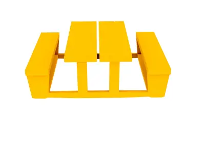 Picnic Table Stylized low poly Free low-poly 3D model