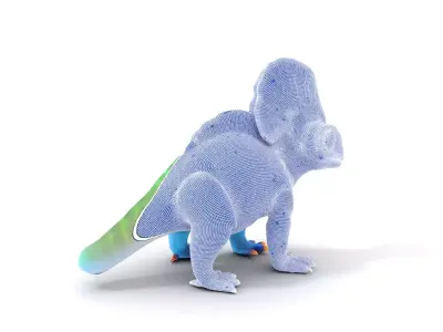 Rainbow Lizard Character model pack Low-poly 3D model