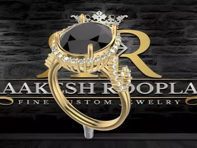 11x9mm oval women ring Product code LSR030902501 3D print model