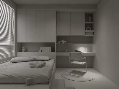 Study Room 3D model 3D model