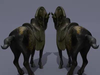 Horse Statuette Q 3D model