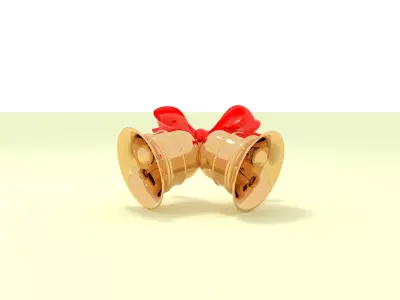 Golden Bell Low-poly  3D model