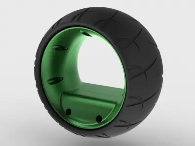 Hubless Wheel MK-I Concept Free 3D model