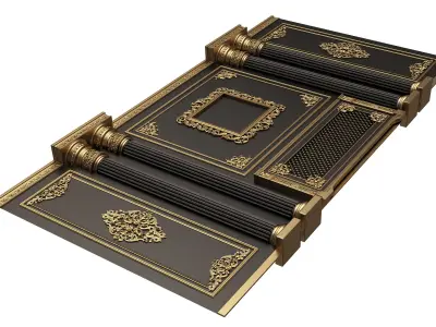 Boiserie Classic Wall Panels Collection 0201 Low-poly 3D model