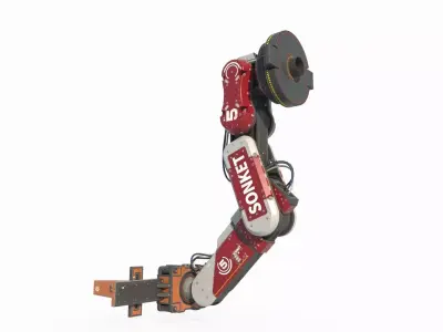 Future science fiction engineering robotic arm 3D model