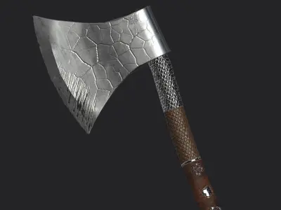 Mythologic Axe Low-poly 3D model