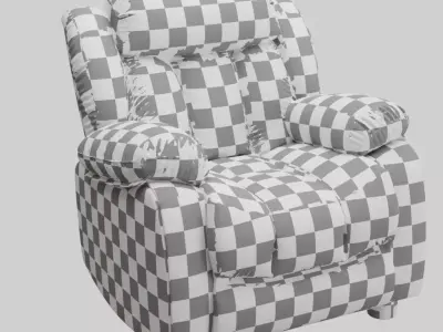 Black Modern Recliner Chair 3D model