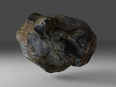 Basalt Rock - 8K Textures - 6 Mesh Resolutions  Low-poly 3D model