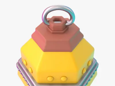 Cartoon Lantern 3D model