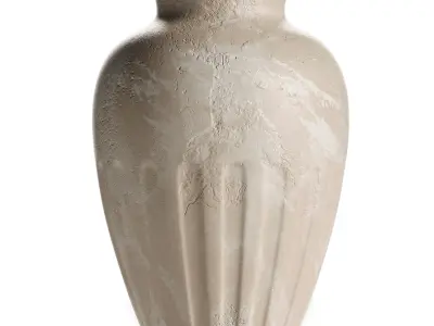 Cannelee Terracotta Vases 3D model