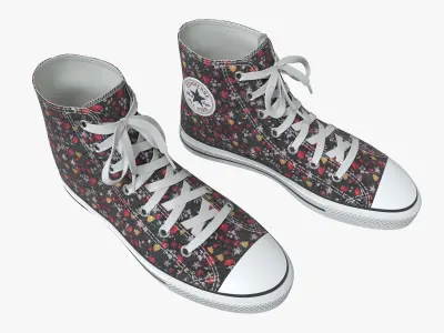 Converse Shoe Retro Floral 3D model