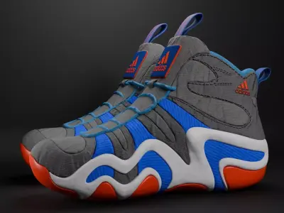 Adidas Crazy 8 grey orange 3D model