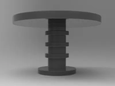 Shino Dining Table Low-poly 3D model