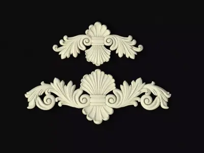 Central decor ornament for furniture 3D model 599
