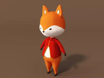 Cartoon fox 3D model order