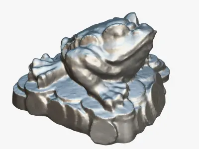 gold frog 3D print model