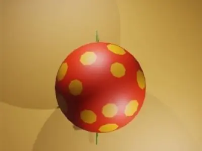 Designing a Smurfs house in a world Low-poly 3D model