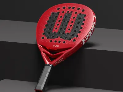 Padel Racket 3d Model 4K PBR Textures Realistic Tennis Equipment 3D model