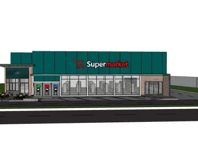 SuperMarket 3D Model SketchUp2021  3D model