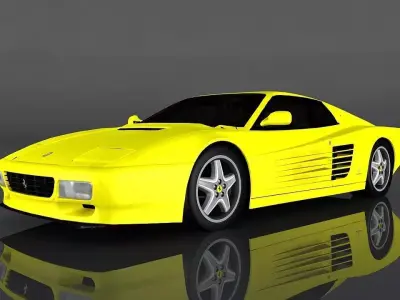 1991 Ferrari 512 TR Low-poly 3D model