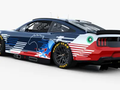 Nascar Mustang 2024 livey Template 3D model